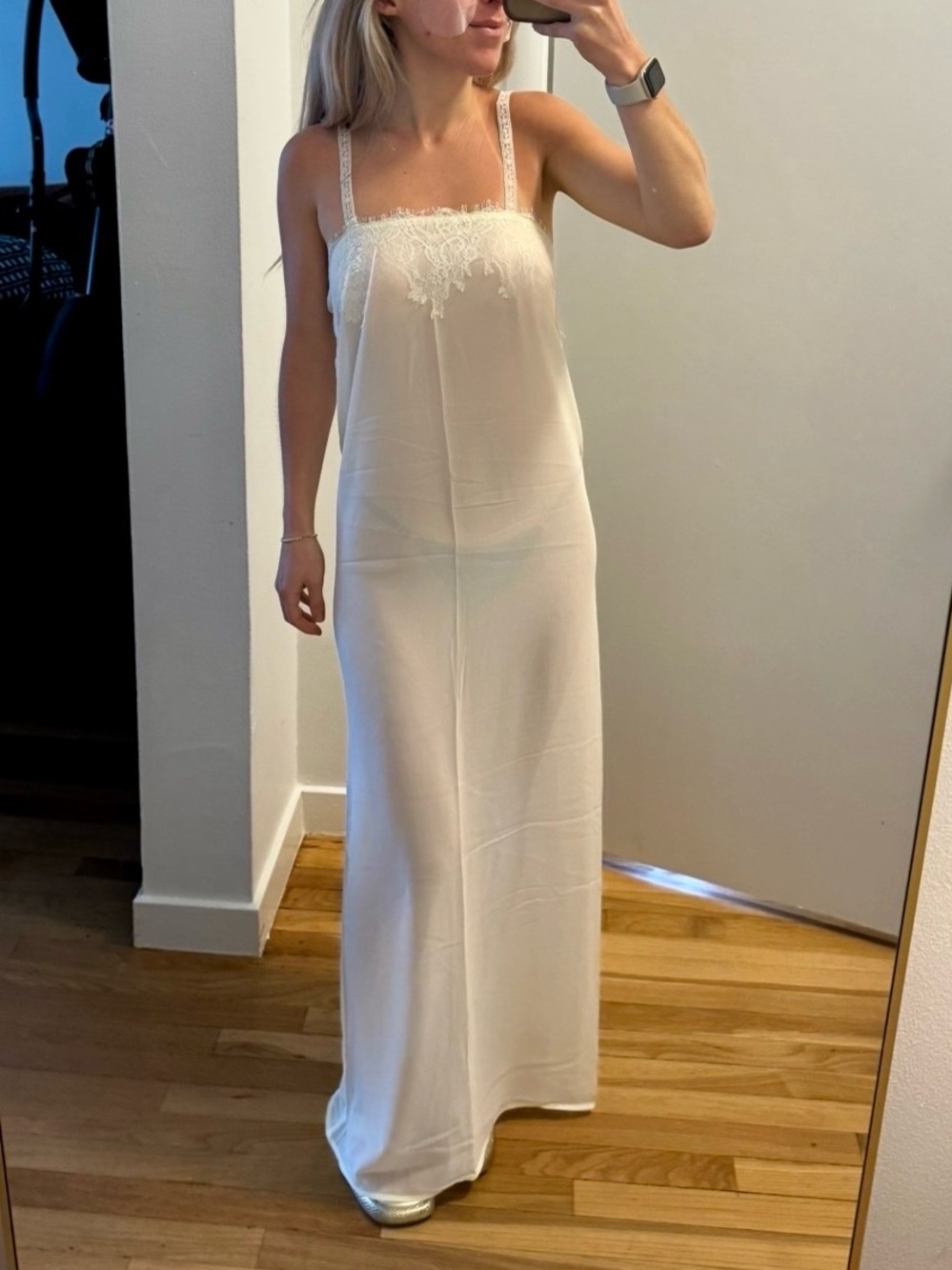 Lioness Glacial Sheer Maxi Dress Butter - Picture 6 of 7